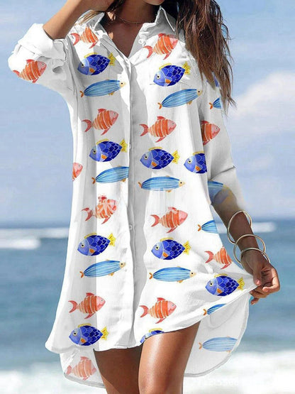 🔥🥰🌻【S-3XL】2025 Nowa sukienka koszulowa w kwiaty
